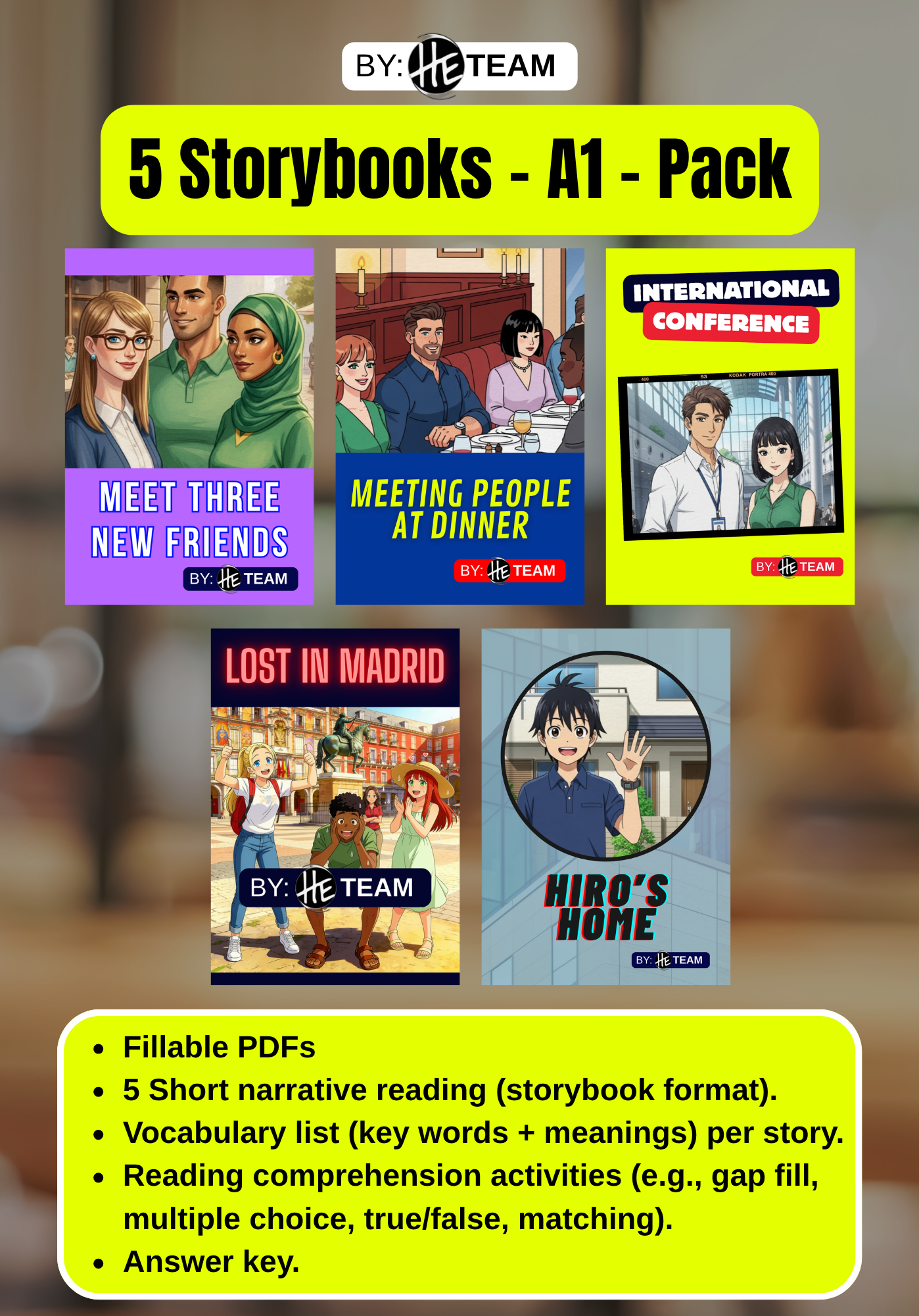 Pack 5 Storybooks - A1